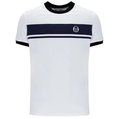Sergio Tacchini Master T-Shirt White/Maritime Blue/Black