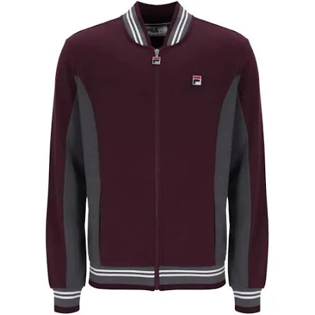 FILA Vintage Settanta Baseball Track Jacket Fudge/Gunmetal/White