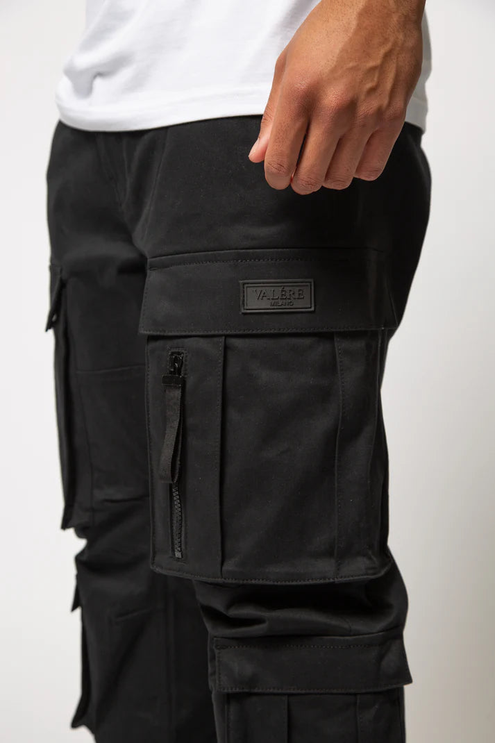 Valere Milano Carrico Cargo Pants Black