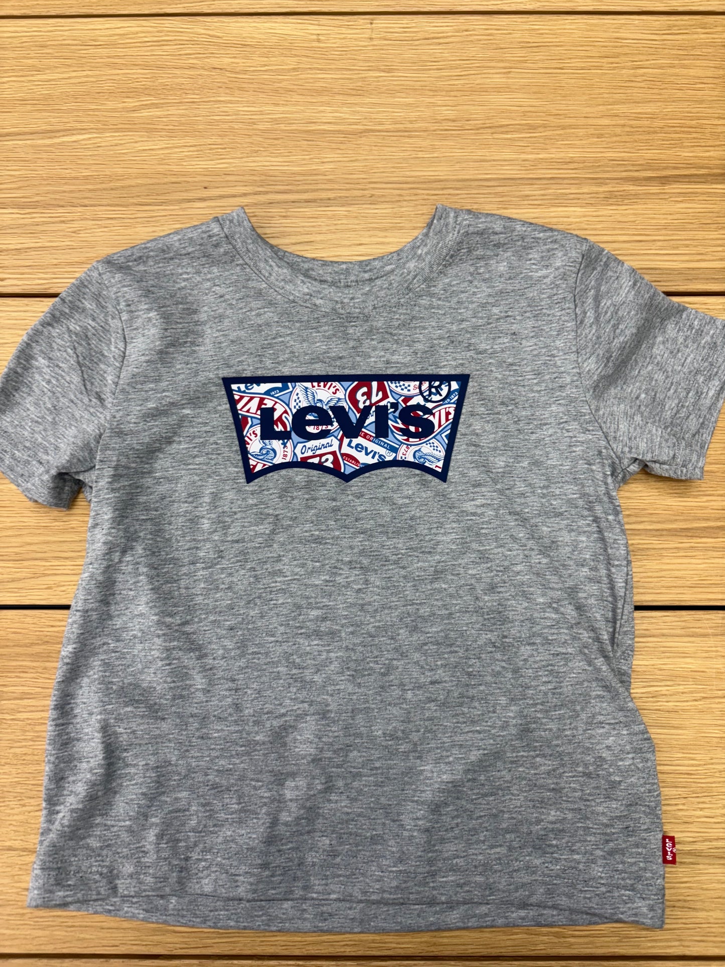 Levis Infant Large Print Logo T-Shirt Grey Heather