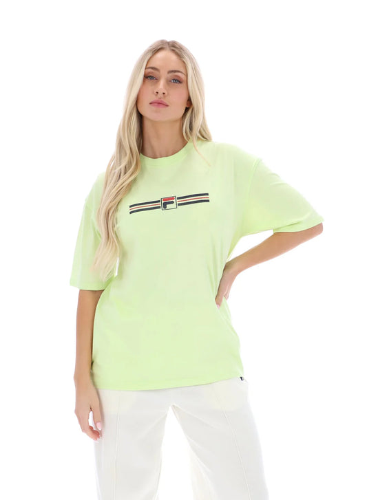 FILA Jacy T-Shirt Shadow Lime/FILA Navy/Gardenia