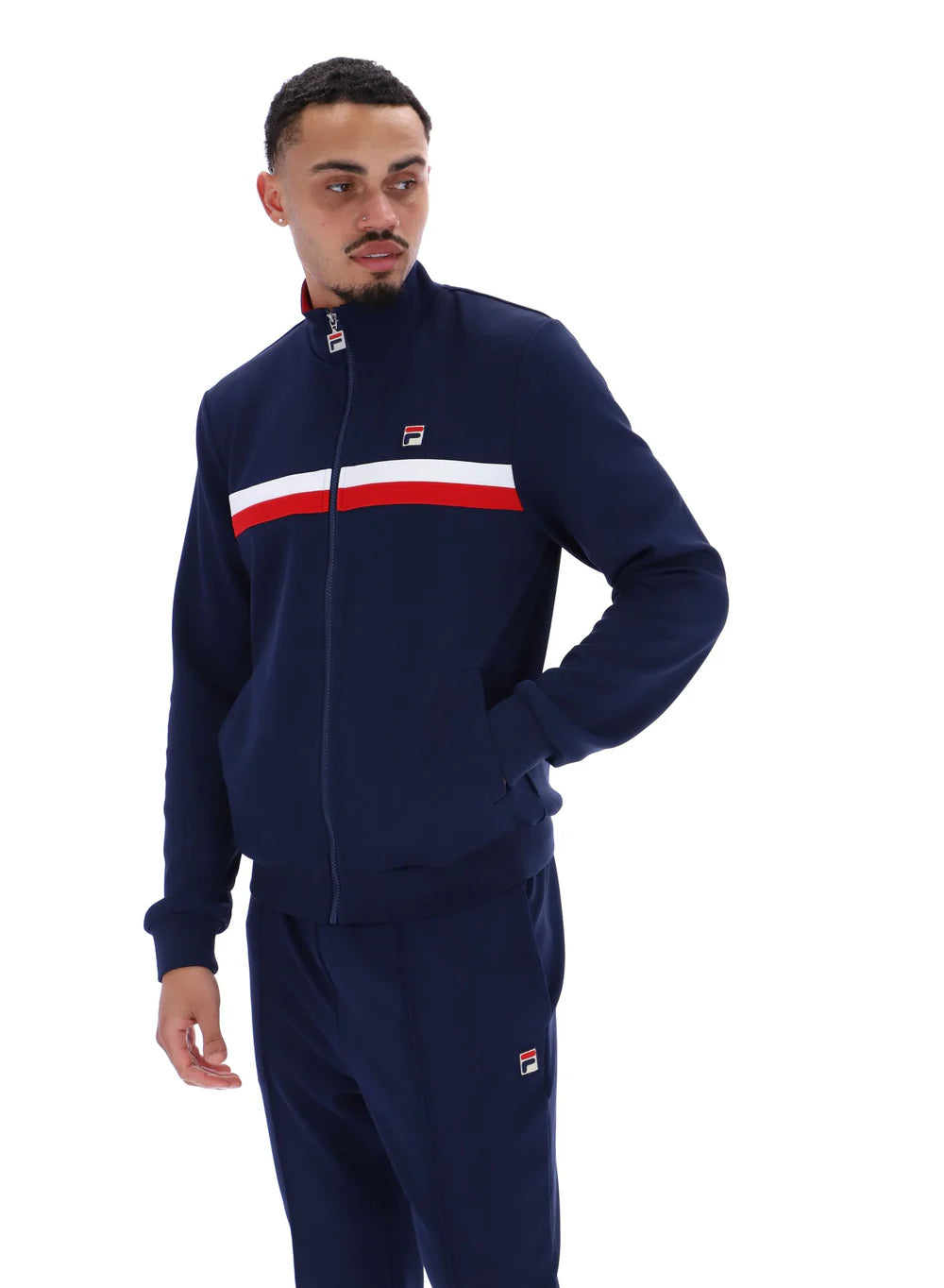 FILA Jason Colour Block Track Jacket Navy/Red/White