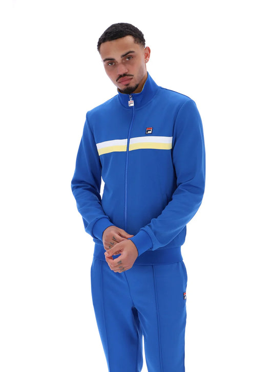 FILA Jason Colour Block Track Jacket Turkish Sea/Popcorn/White
