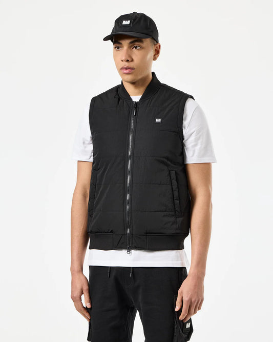Weekend Offender Saharun Lightweight Quilted Gilet Black