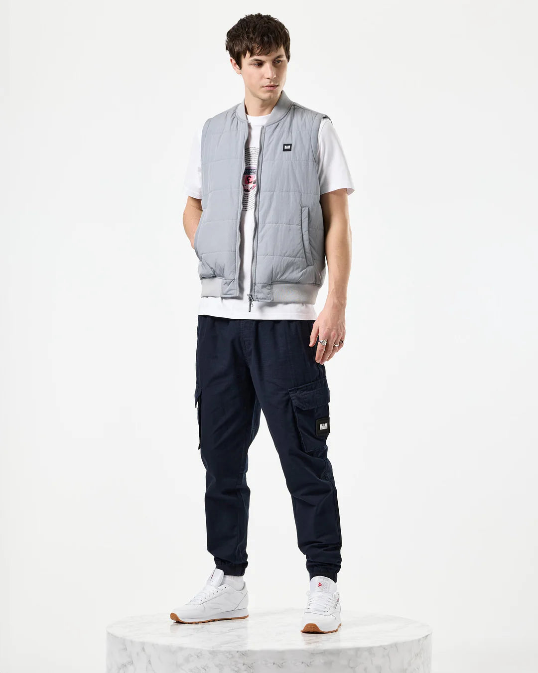 Weekend Offender Saharun Lightweight Quilted Gilet Smokey