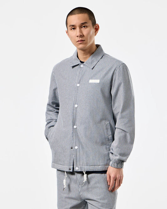 Weekend Offender Sant Antoni Ticking Stripe Coach Jacket