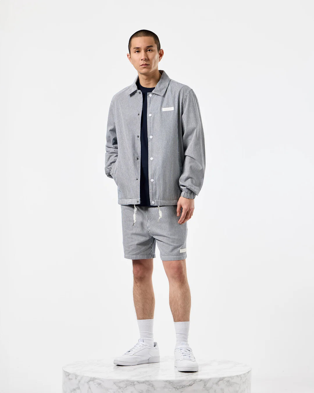 Weekend Offender Sant Antoni Ticking Stripe Coach Jacket