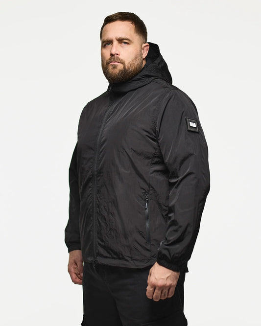 Weekend Offender Plus Size Technician Fleece Lined Jacket Black