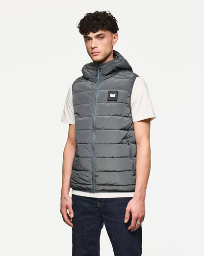 Weekend Offender Toronto Hooded Gilet Cyclone Grey