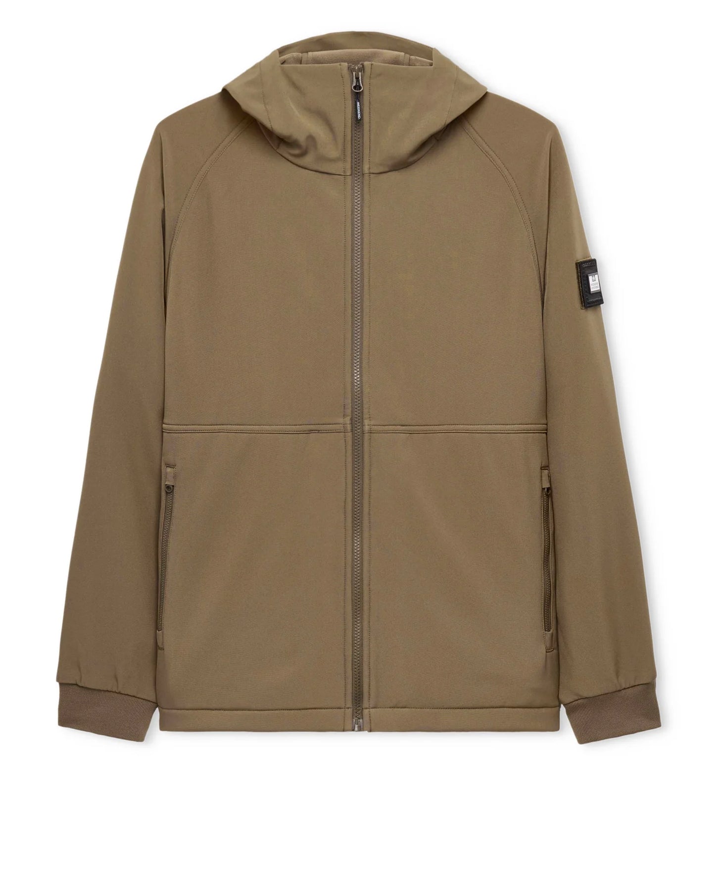 Weekend Offender Stipe Softshell Jacket Tobacco Brown