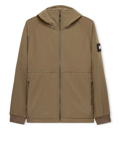 Weekend Offender Stipe Softshell Jacket Tobacco Brown