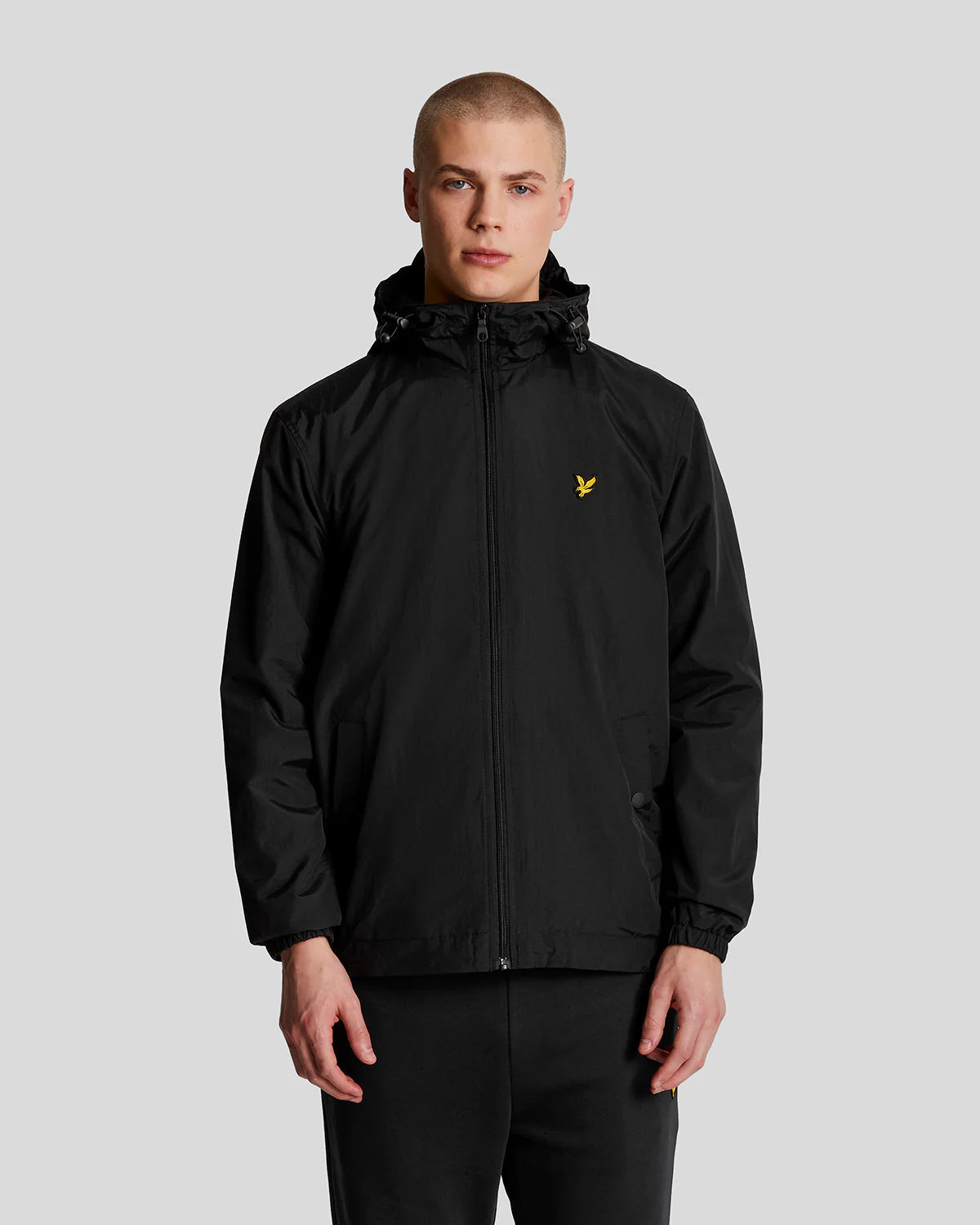 Lyle & Scott Water Resistant Hooded Jacket Jet Black