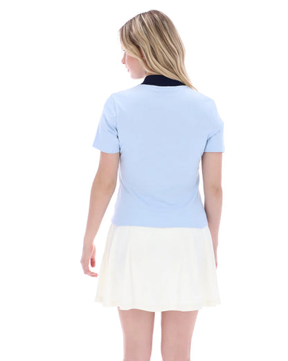 Fila Vintage Ladies Juno Fitted Iconic Polo Shirt Skyway/Navy