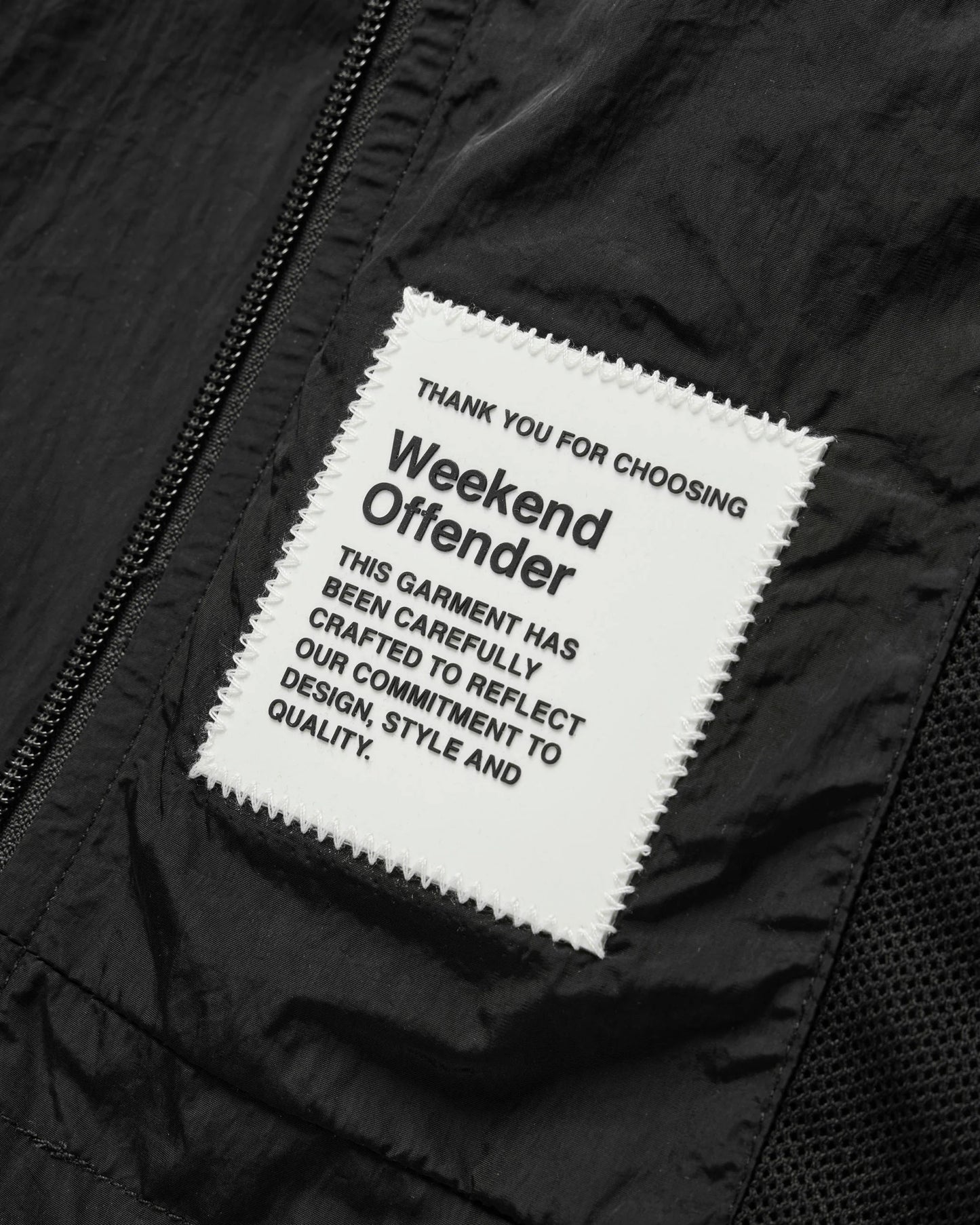 Weekend Offender Kids Technician Mesh Lined Jacket Black