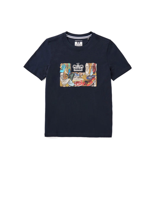 Weekend Offender Kids D'arblay Graphic T-Shirt Navy