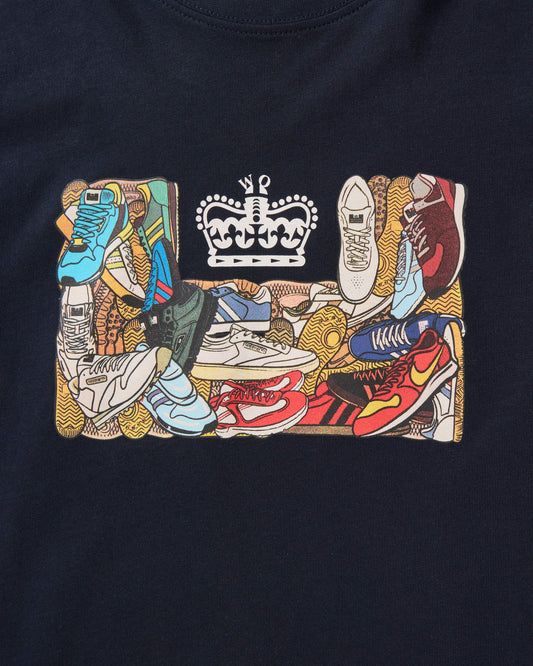 Weekend Offender Kids D'arblay Graphic T-Shirt Navy
