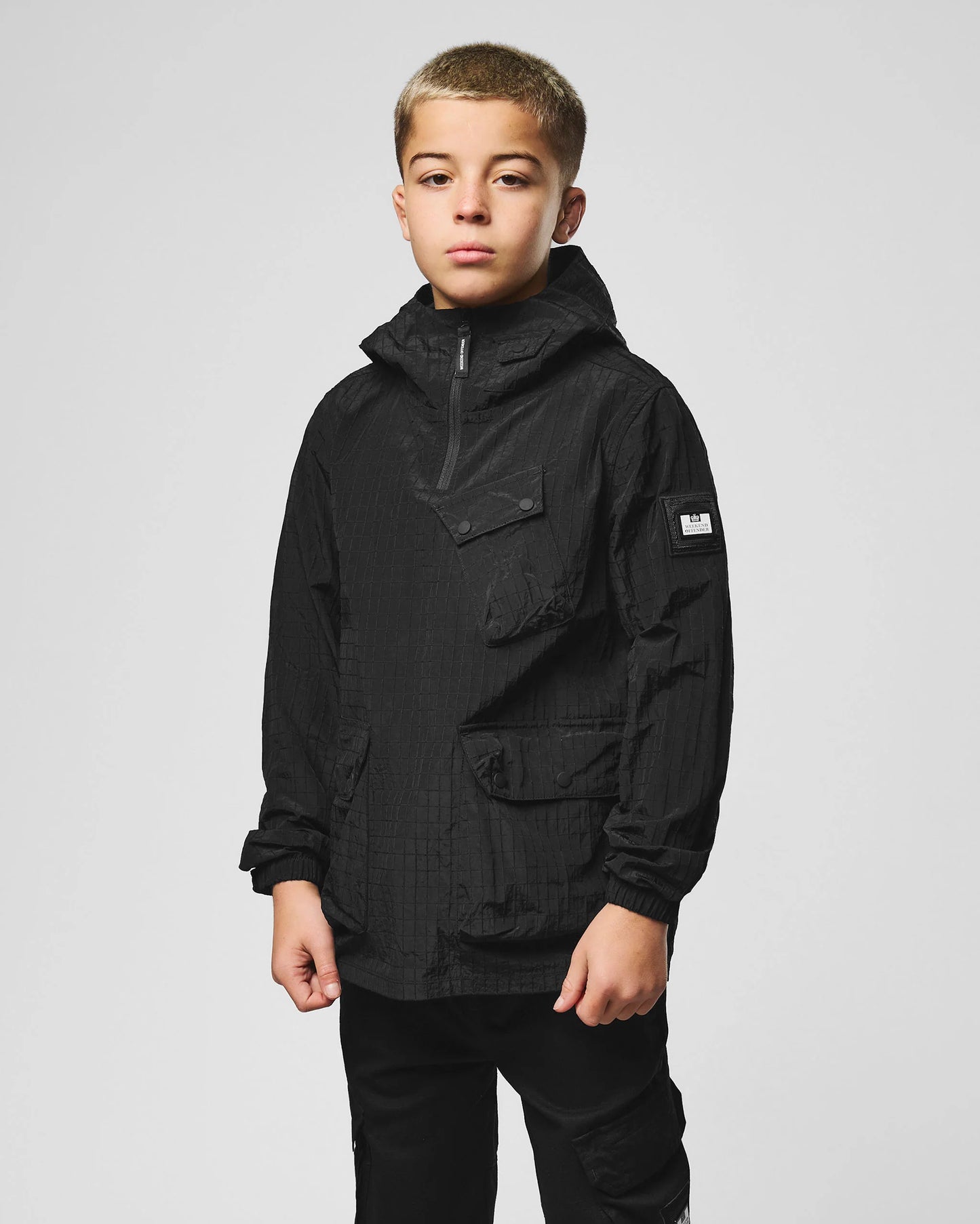 Weekend Offender Kids Grohl Over-Top Jacket Black