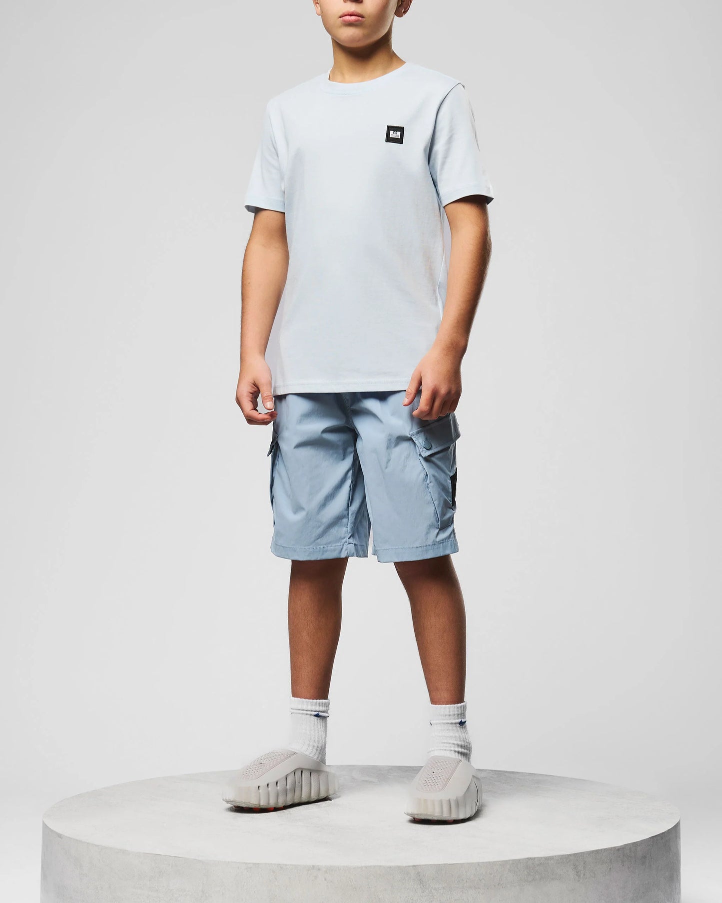 Weekend Offender Kids Baraki Jogger Shorts Blue Tourmaline