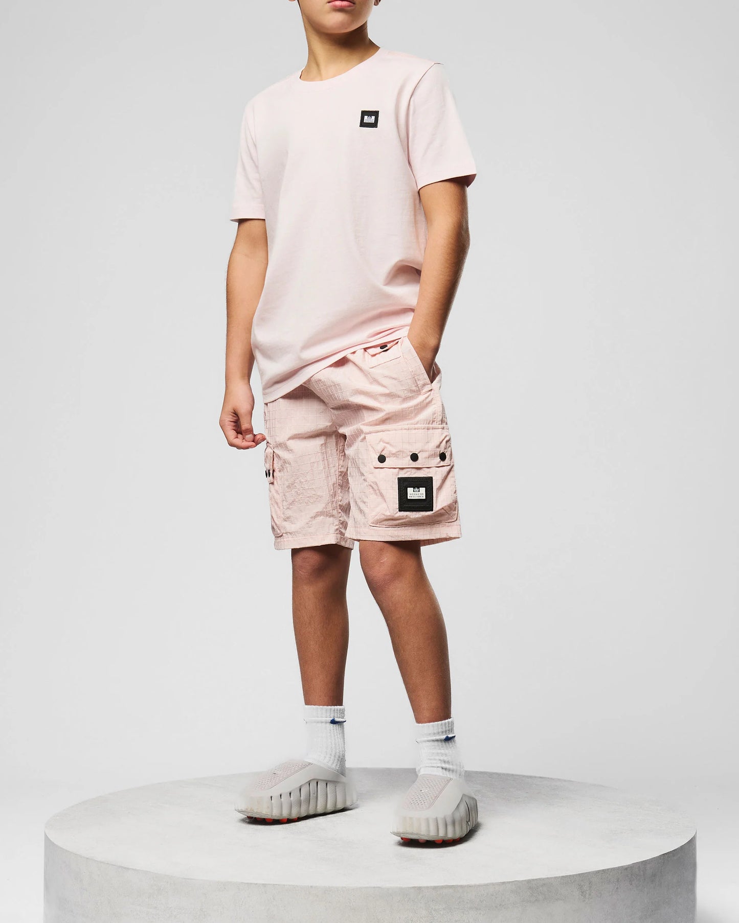 Weekend Offender Kids Zemmouri Cargo Shorts Soft Pink