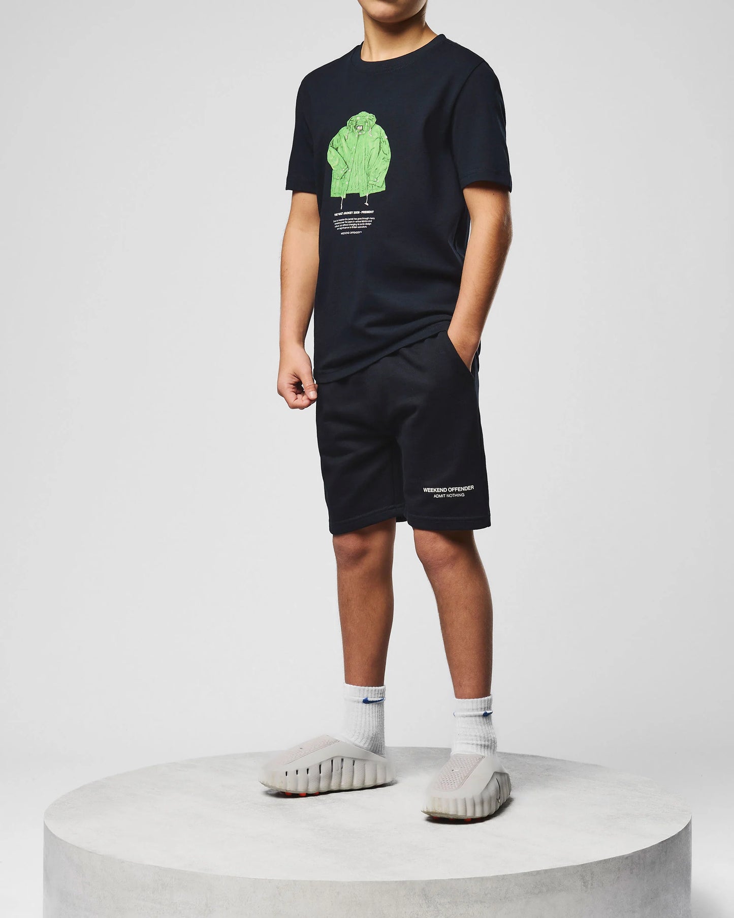 Weekend Offender Kids Mytros Jogger Shorts Navy/White