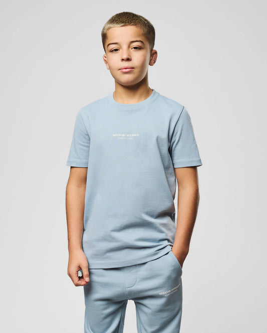 Weekend Offender Kids Millergrove T-Shirt Blue Tourmaline/White