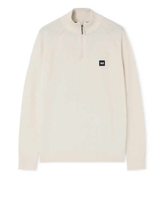 Weekend Offender Isser 1/4 Zip Jumper Ivory