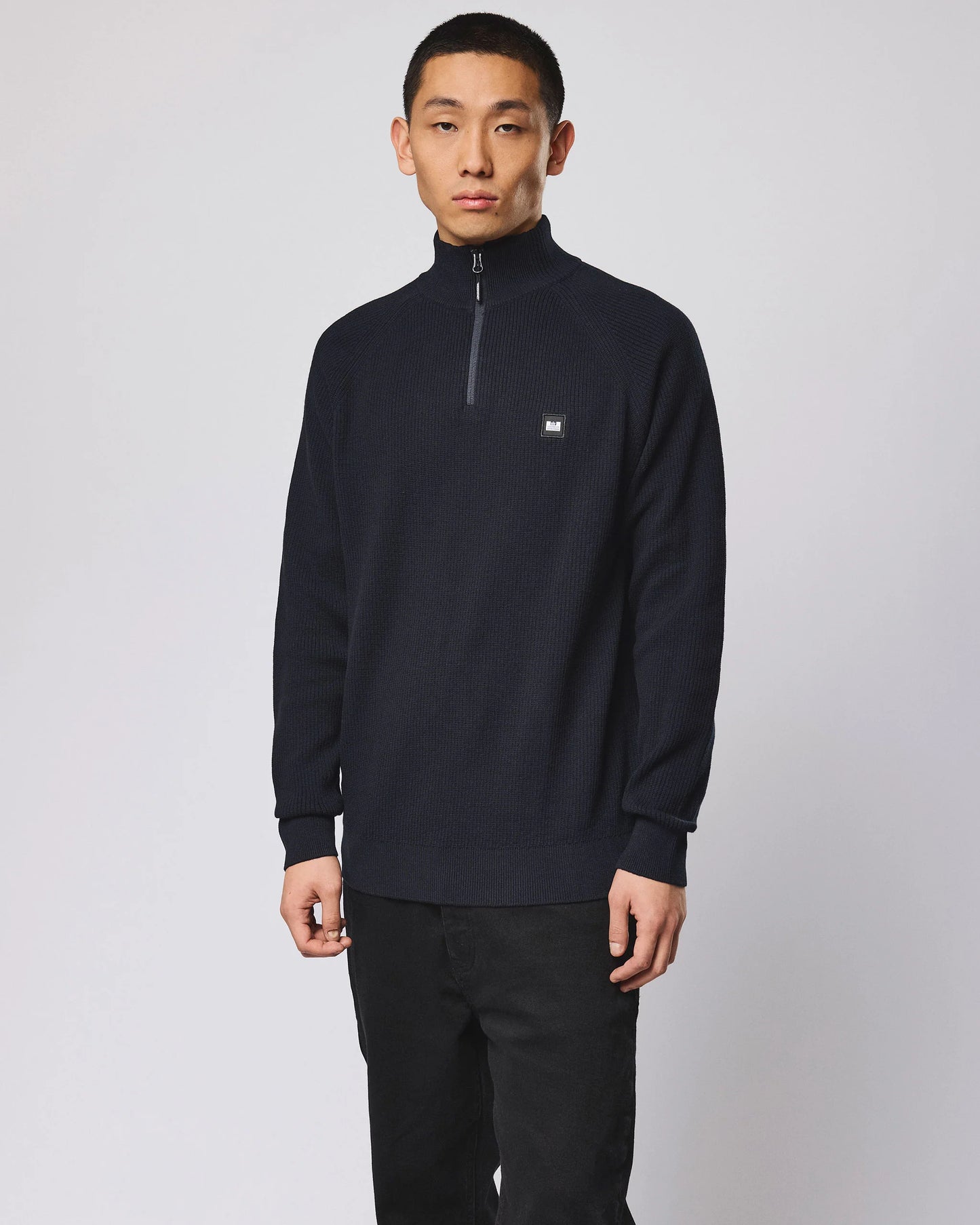 Weekend Offender Isser 1/4 Zip Jumper Navy