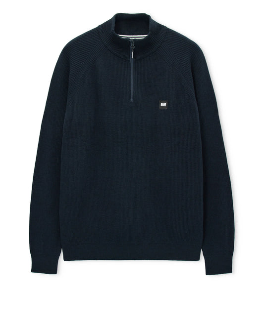 Weekend Offender Isser 1/4 Zip Jumper Navy