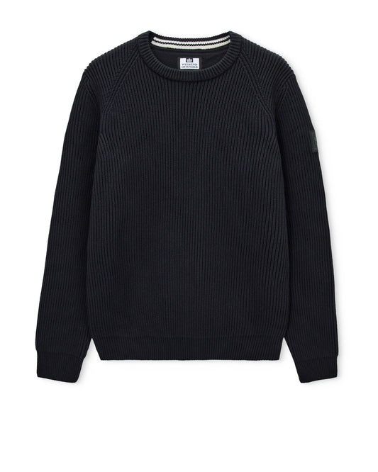 Weekend Offender Morello Rib Crew Sweater Navy