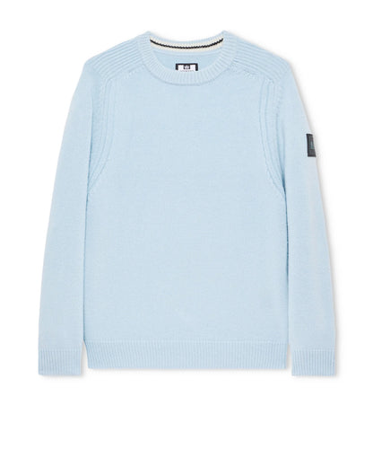 Weekend Offender Zagreb Knitted Wool Sweater Winter Sky Blue