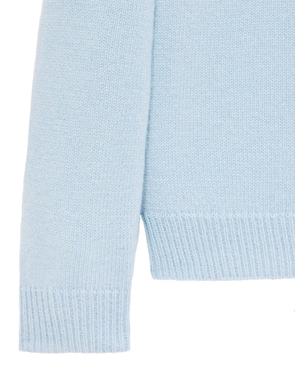 Weekend Offender Zagreb Knitted Wool Sweater Winter Sky Blue