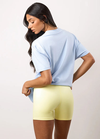 Gym King Ladies Shadow Boyfriend T-Shirt Hydrangea Blue