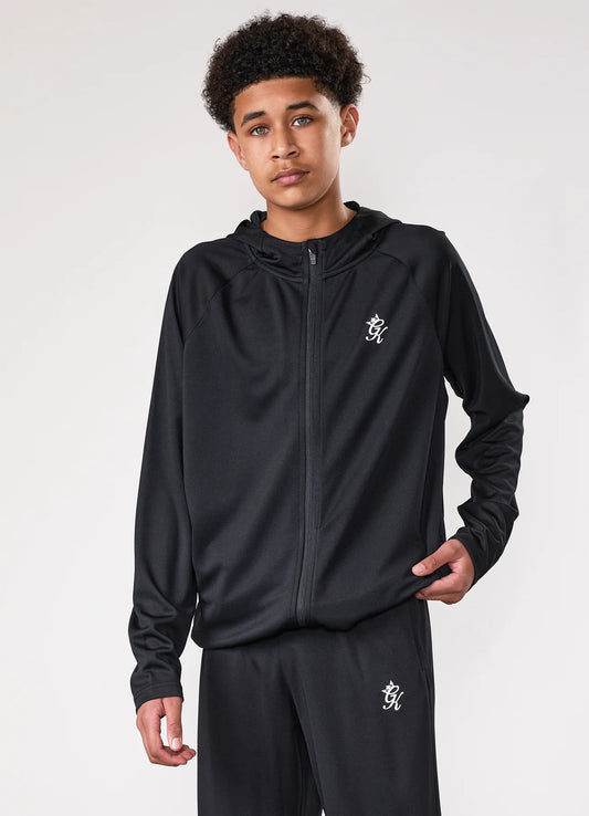 Gym King Junior Lightweight Poly Full Zip Jacket Black