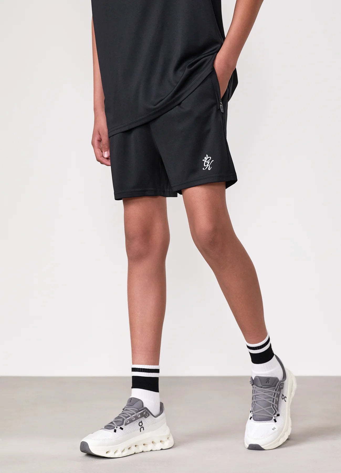 Gym King Junior Lightweight Poly Short Black