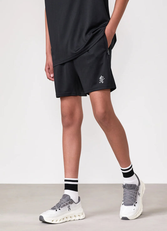 Gym King Junior Lightweight Poly Short Black
