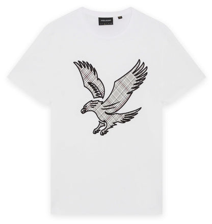 Lyle & Scott Check Eagle T-Shirt White