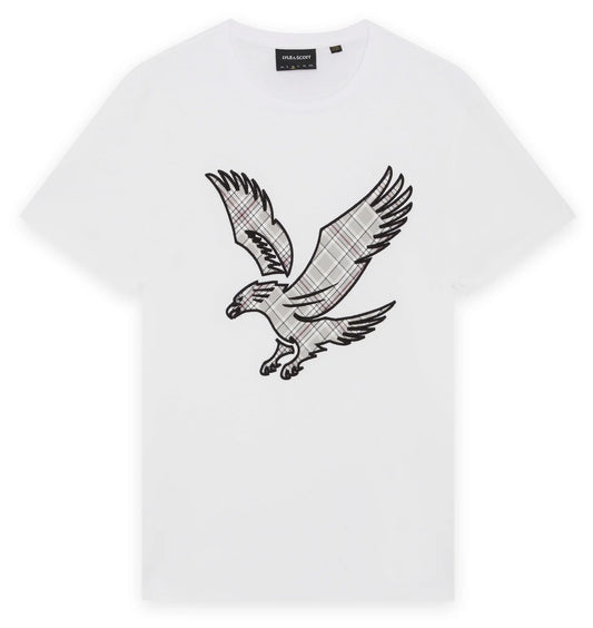 Lyle & Scott Check Eagle T-Shirt White