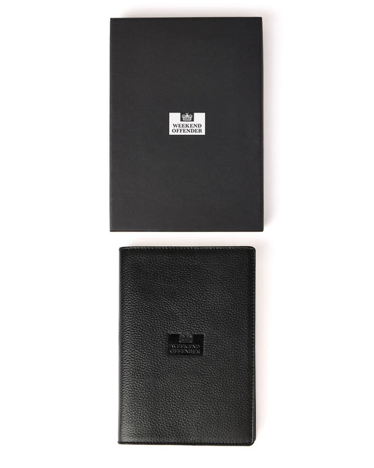 Weekend Offender Leather Notebook Holder With Gift Box Black