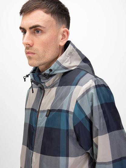 Luke 1977 Garnedd Lightweight Nylon Jacket Teal Mix Check