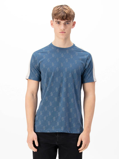 Luke 1977 Ramos Overprint T-Shirt Denim Blue