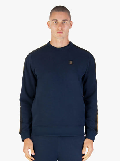 Luke 1977 Massachusetts 1000 Tape Detail Sweatshirt Dark Navy