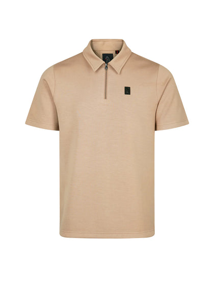 Luke 1977 Euphonic Modal Zip Polo Shirt Fawn