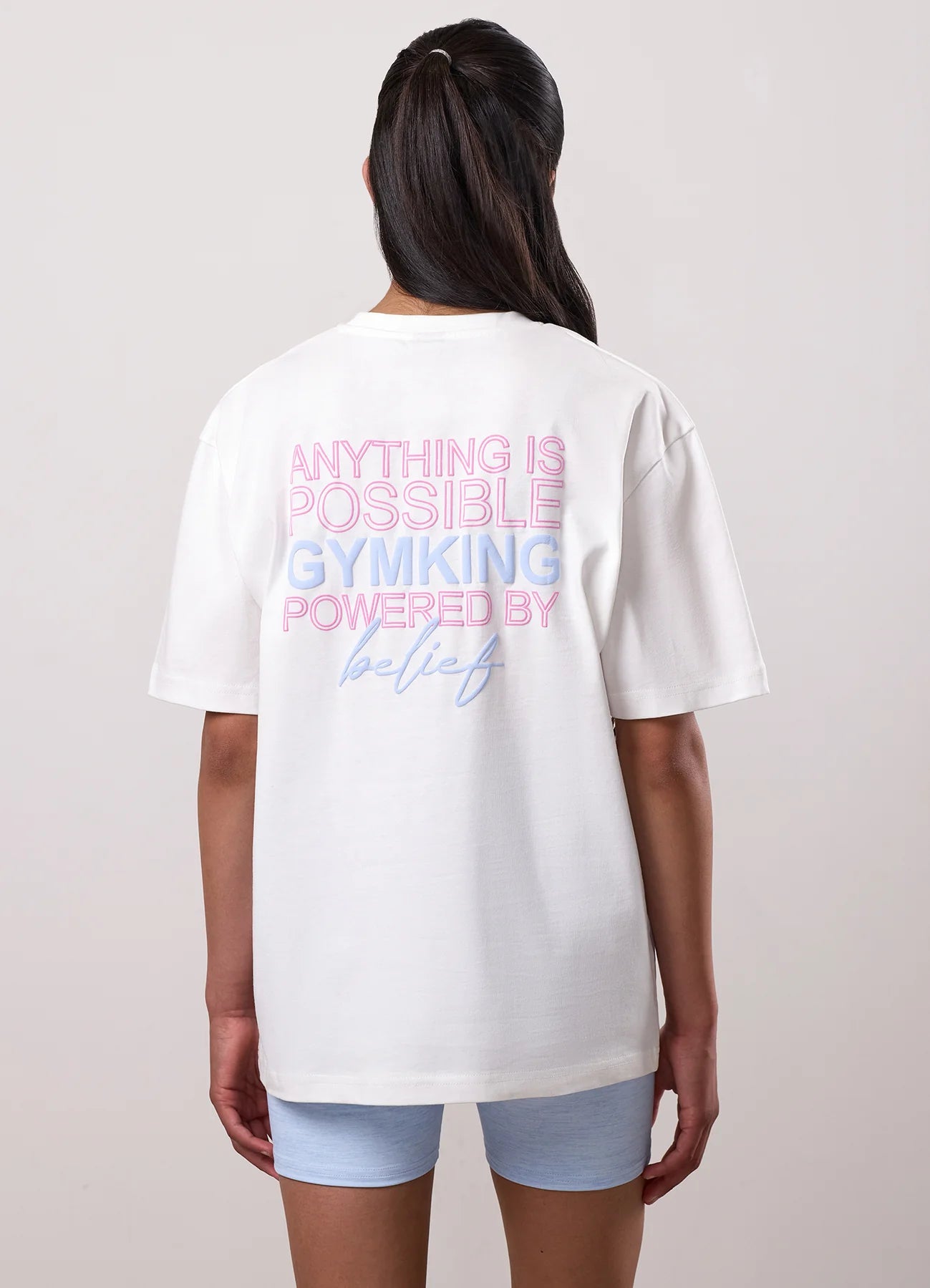 Gym King Junior Malibu Boyfriend T-Shirt Cream