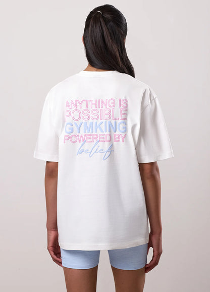 Gym King Junior Malibu Boyfriend T-Shirt Cream