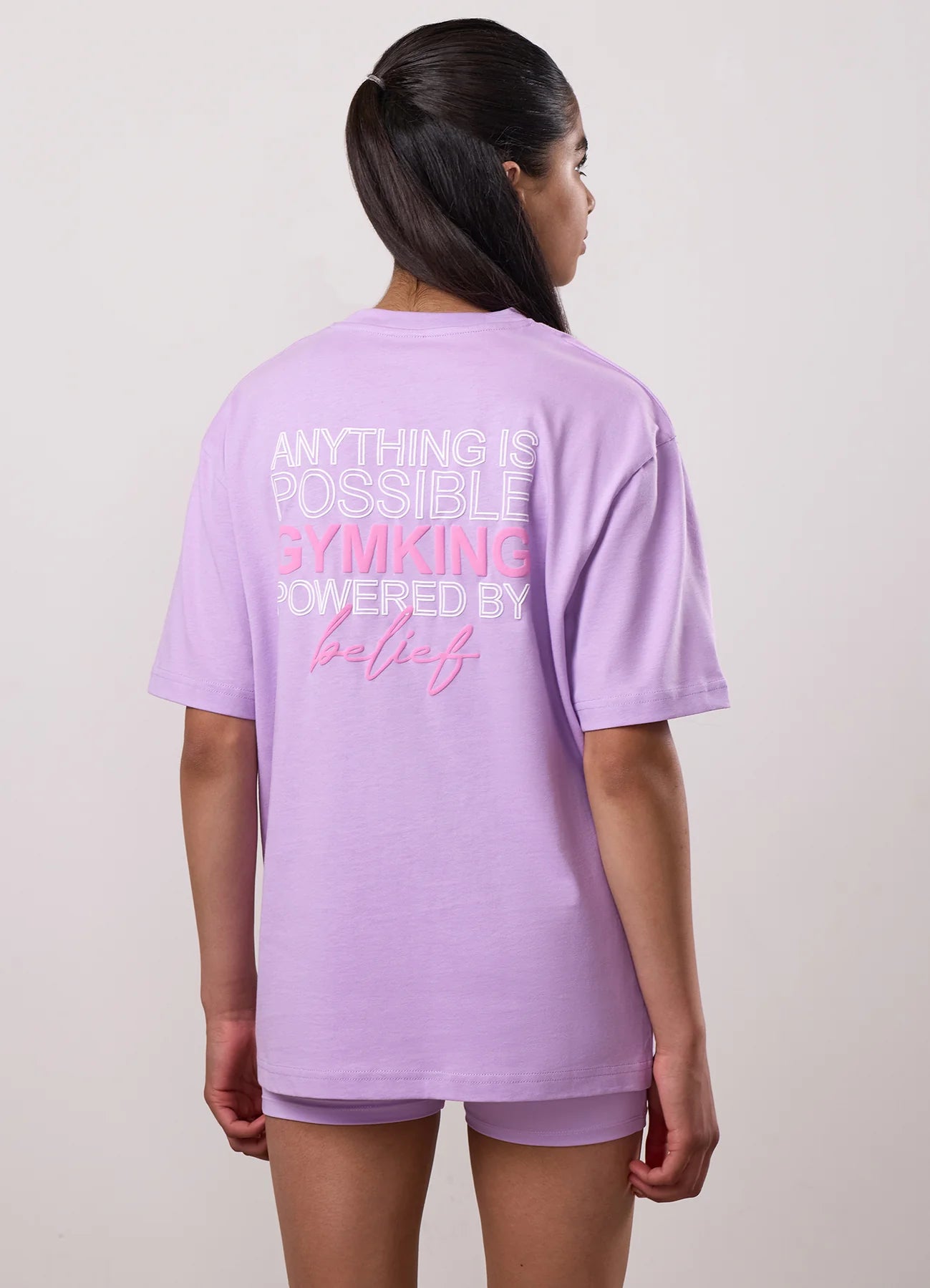 Gym King Junior Malibu Boyfriend T-Shirt Lilac Haze