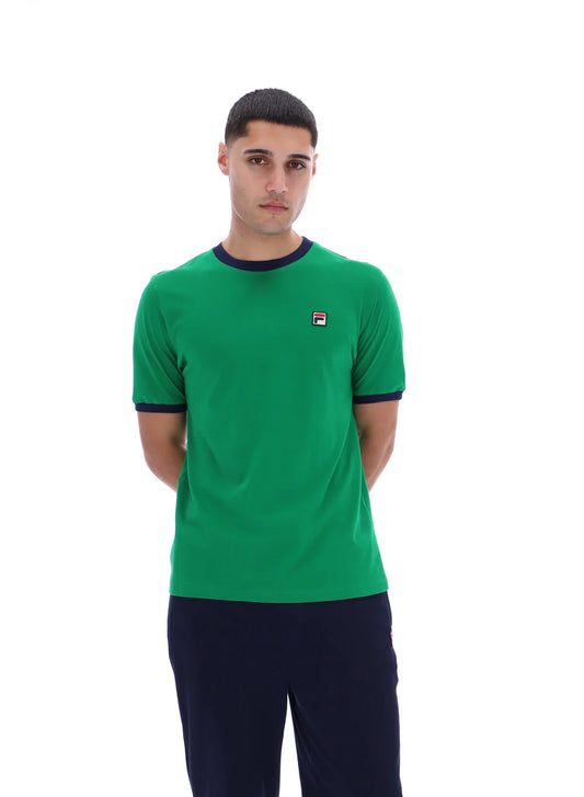 FILA Marconi Essential Ringer T-Shirt Green/Navy