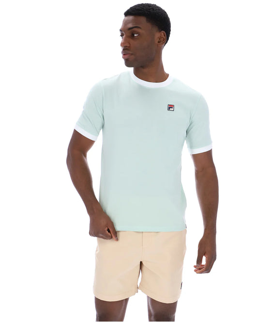 FILA Vintage Marconi Ringer T-Shirt Surf Spray/White