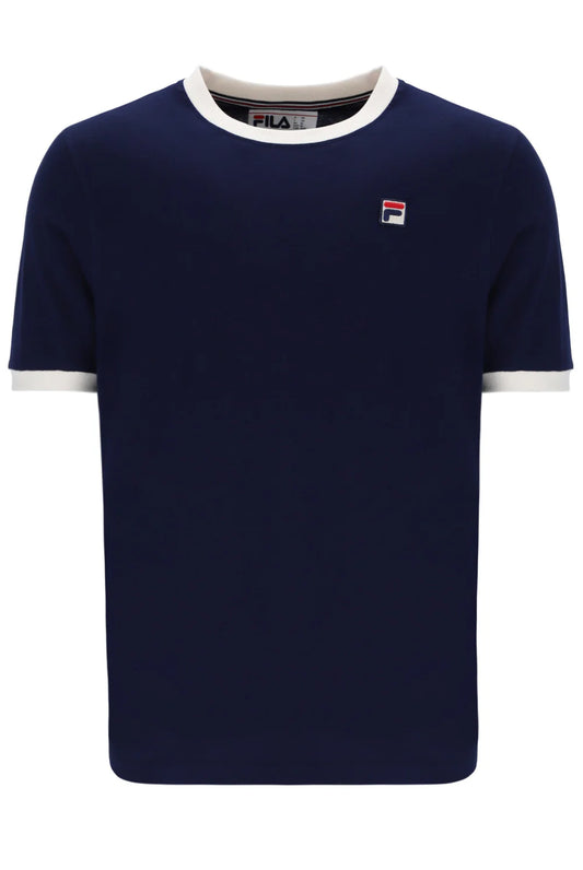 FILA Marconi Essential Ringer T-Shirt Navy/Gardenia