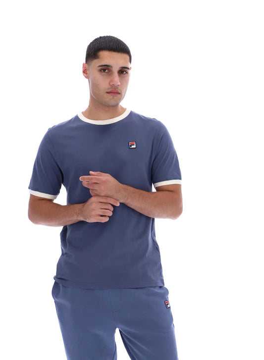 FILA Marconi Essential Ringer T-Shirt Vintage Indigo/Gardenia