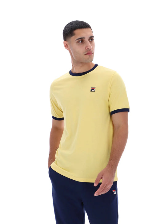 FILA Marconi Essential Ringer T-Shirt Raffia/Navy
